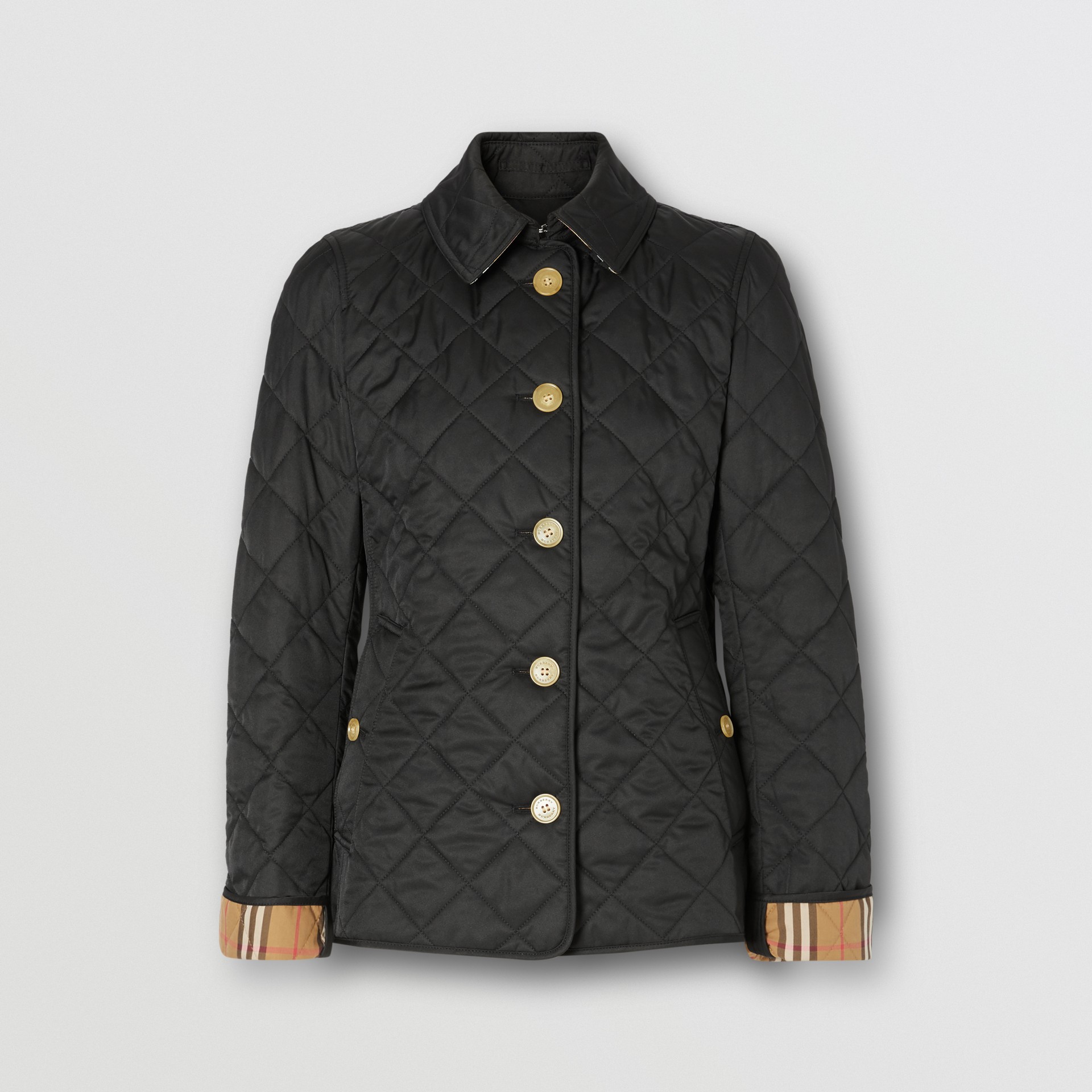 Diamond Quilted Jacket in Black - Women | Burberry United Kingdom