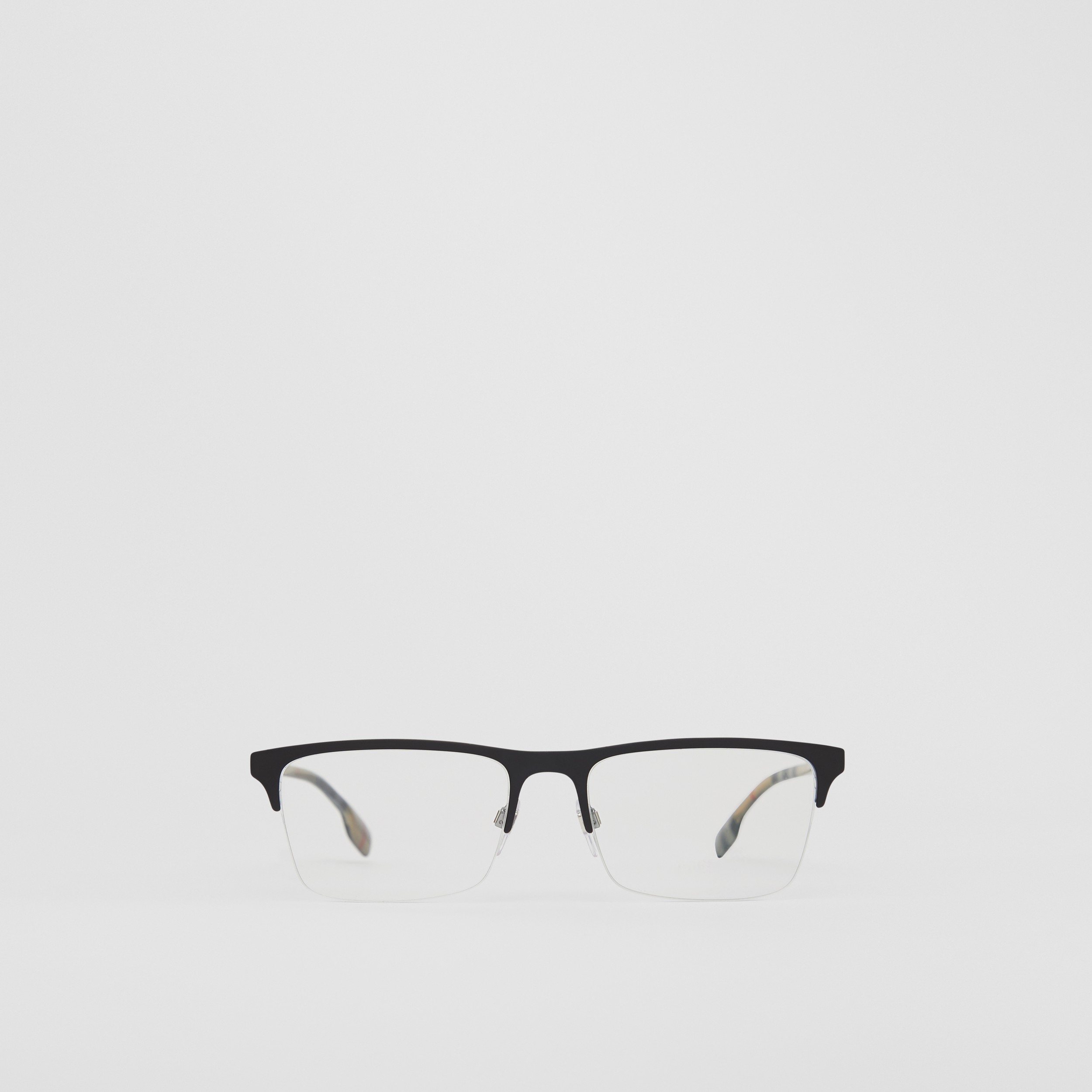 Rectangular Optical Frames in Matte Black - Men | Burberry® Official - 1