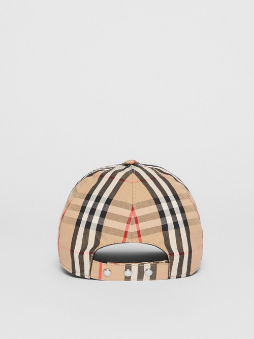 BURBERRY Monogram Motif Vintage Check Baseball Cap