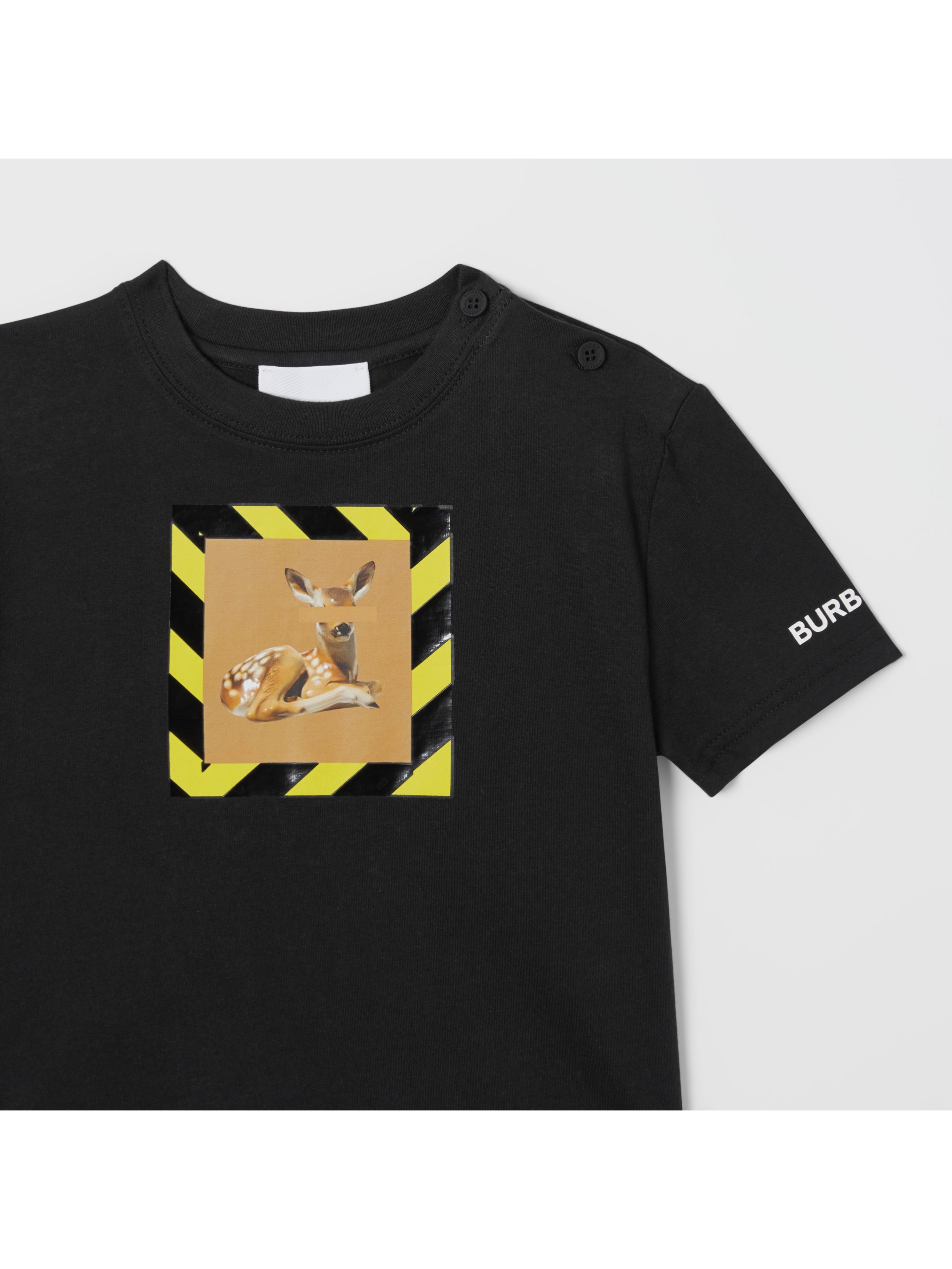 鹿印花棉质 t 恤衫 (黑色) - 儿童 | burberry 博柏利