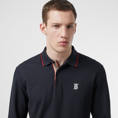 burberry navy blue polo shirt
