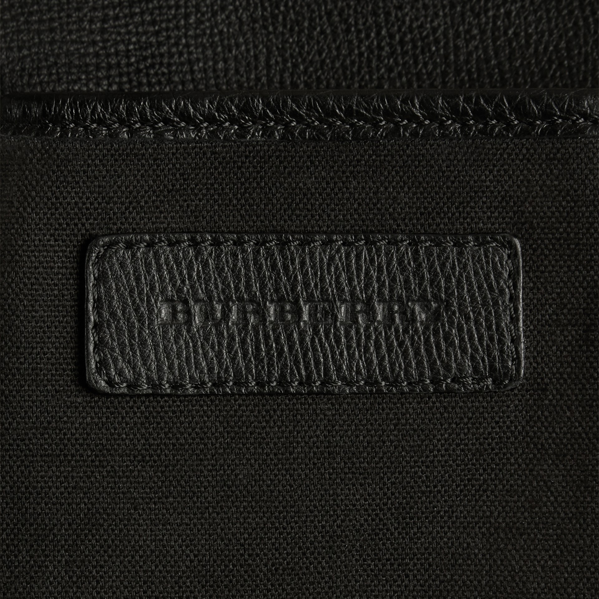 House Check and Leather Baby Changing Bag in Black Burberry United