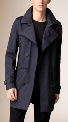 Cotton Twill Trench Coat in Ink - Men | Burberry United Kingdom