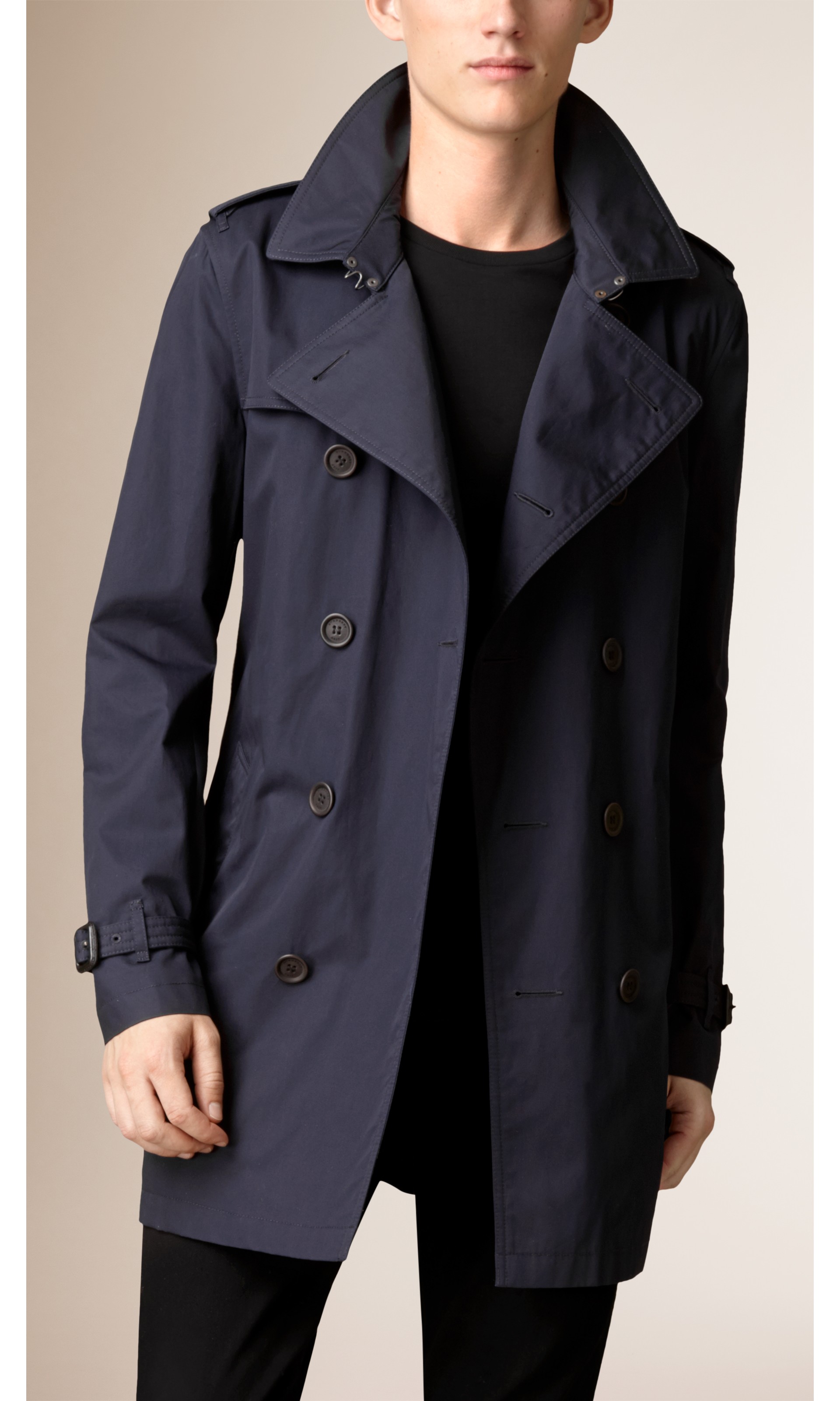Cotton Twill Trench Coat in Ink - Men | Burberry United Kingdom