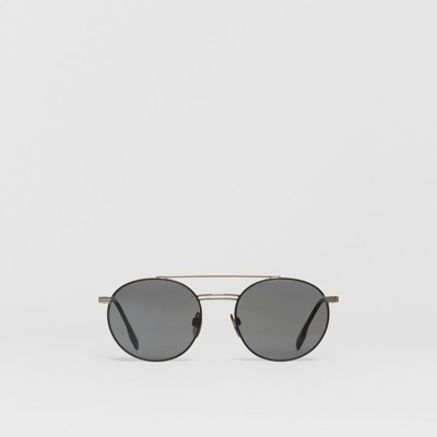 Top Bar Detail Round Frame Sunglasses 