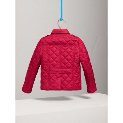 burberry red quilted jacket