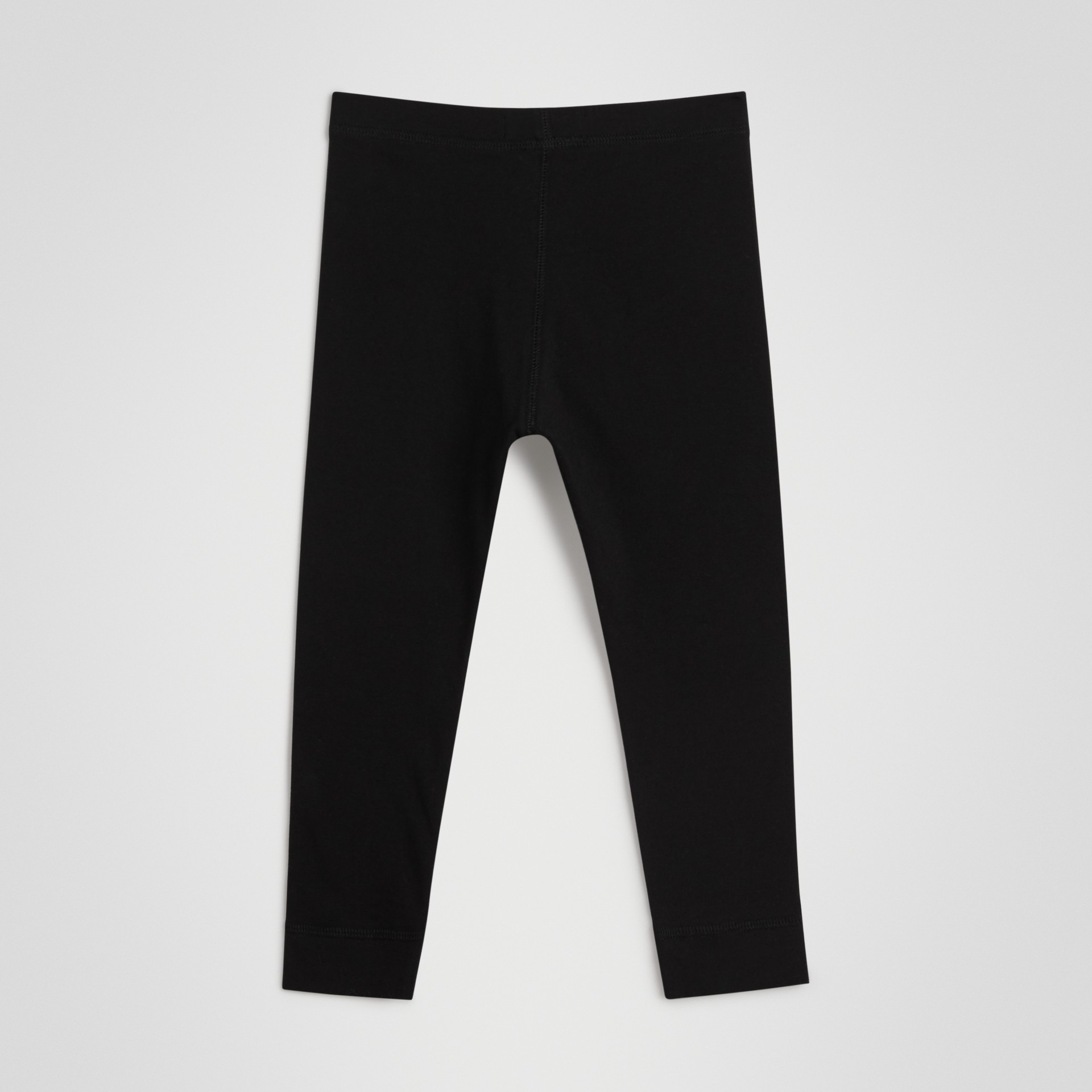 Stretch Cotton Leggings in Black - Girl | Burberry United States