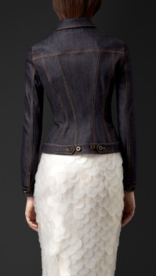 wasp waist denim jacket