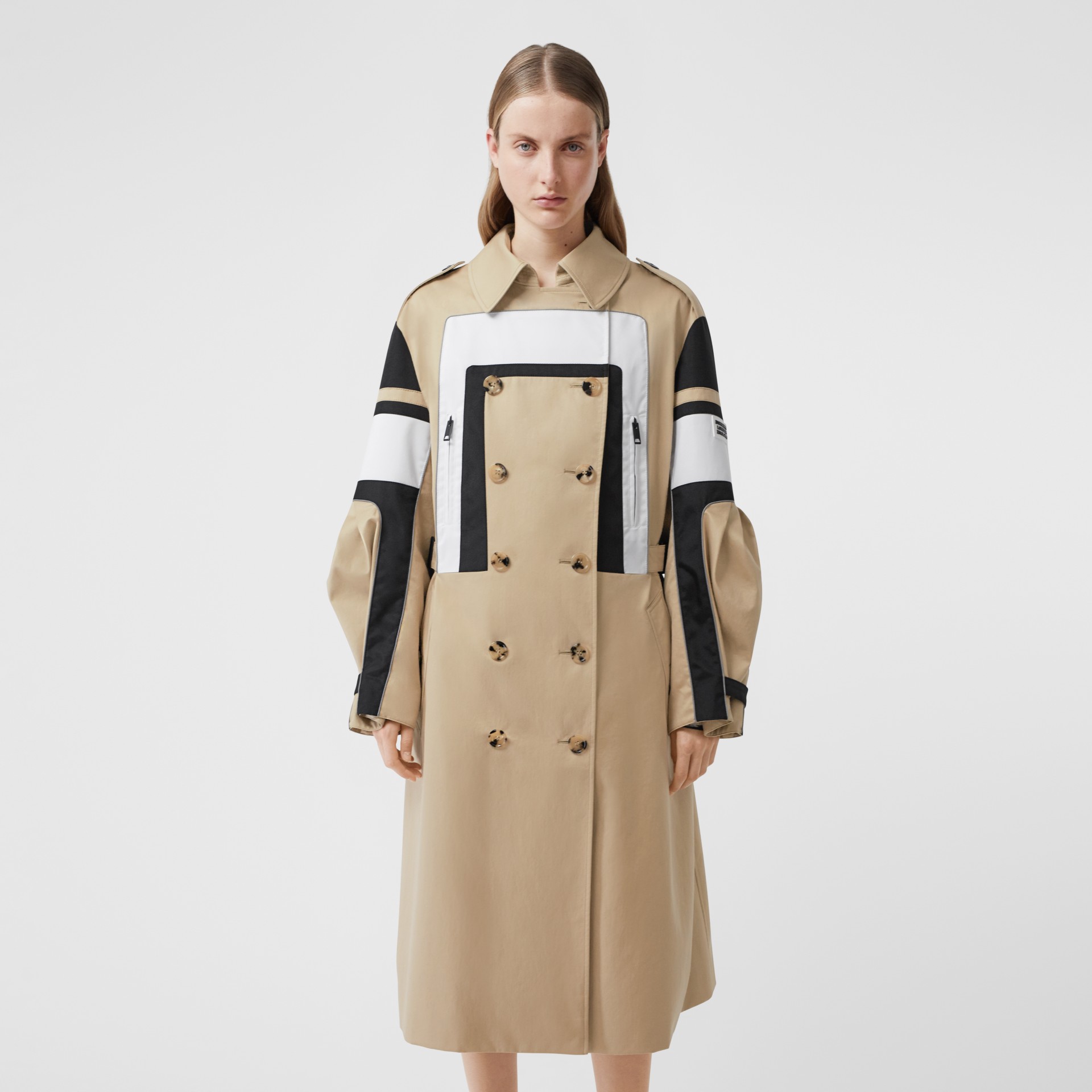 Cotton Gabardine Reconstructed Trench Coat in Soft Fawn - Women ...