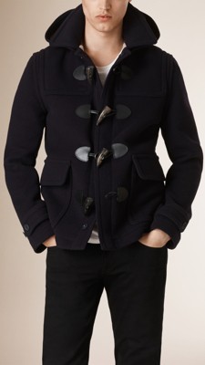 Wool Duffle Jacket with Detachable Hood