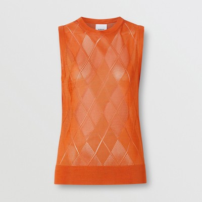 burberry vest womens orange