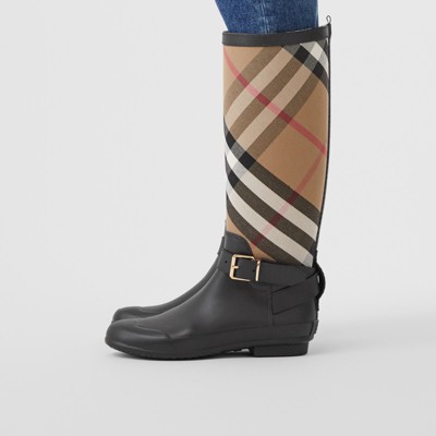 burberry knee high rain boots