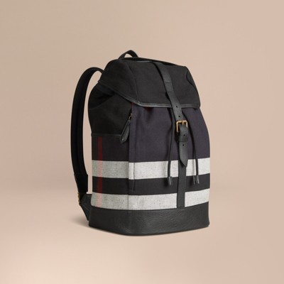 burberry canvas check backpack