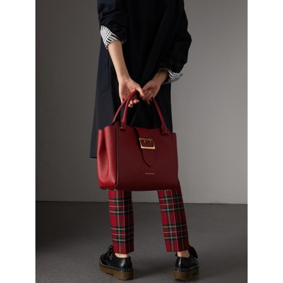 red burberry handbag