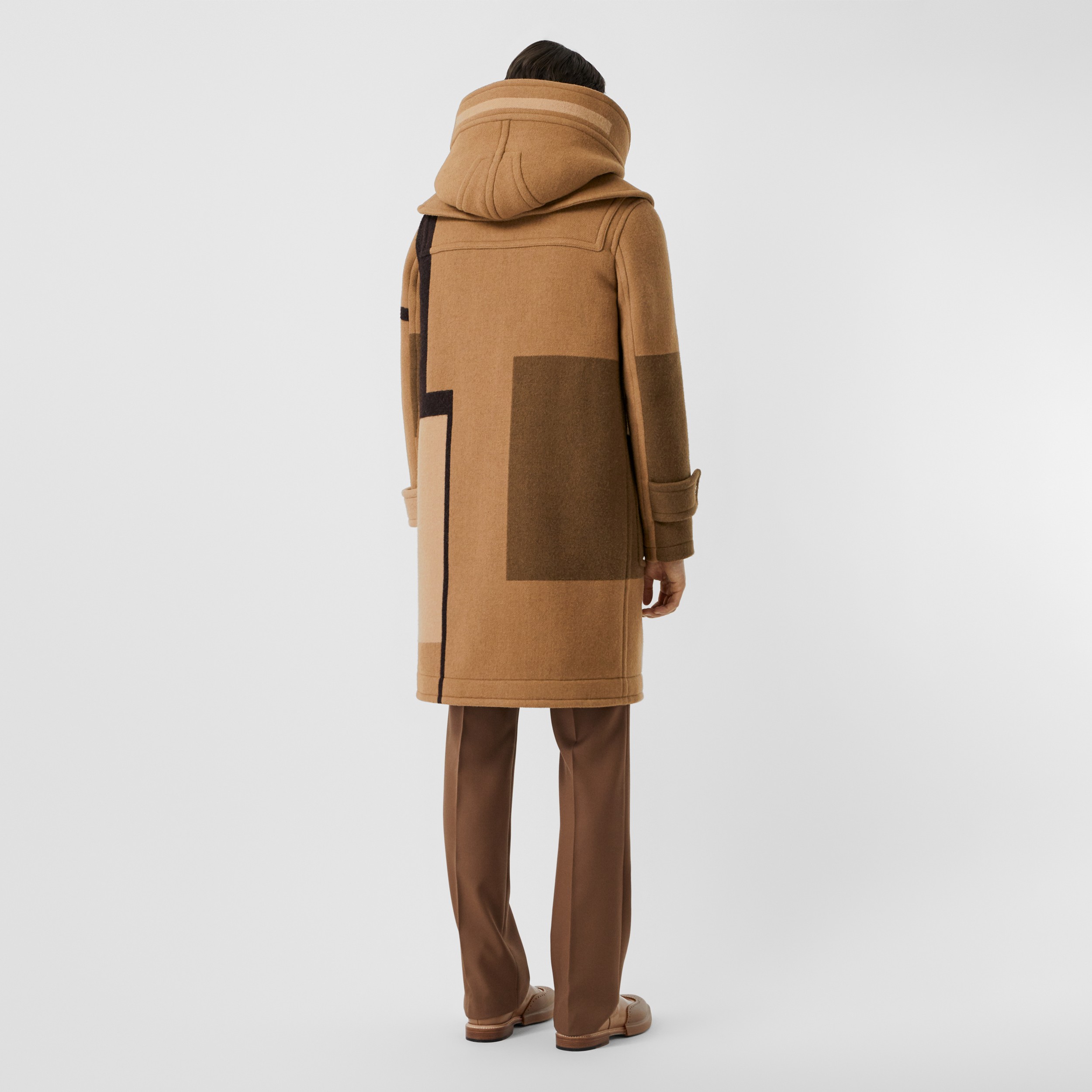 Panelled Wool Duffle Coat in Warm Camel - Men | Burberry United States