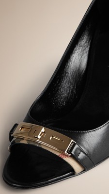 burberry peep toe pumps