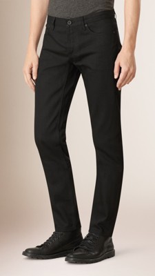 Skinny Fit Black Selvedge Jeans | Burberry