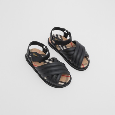 burberry sandals kids black