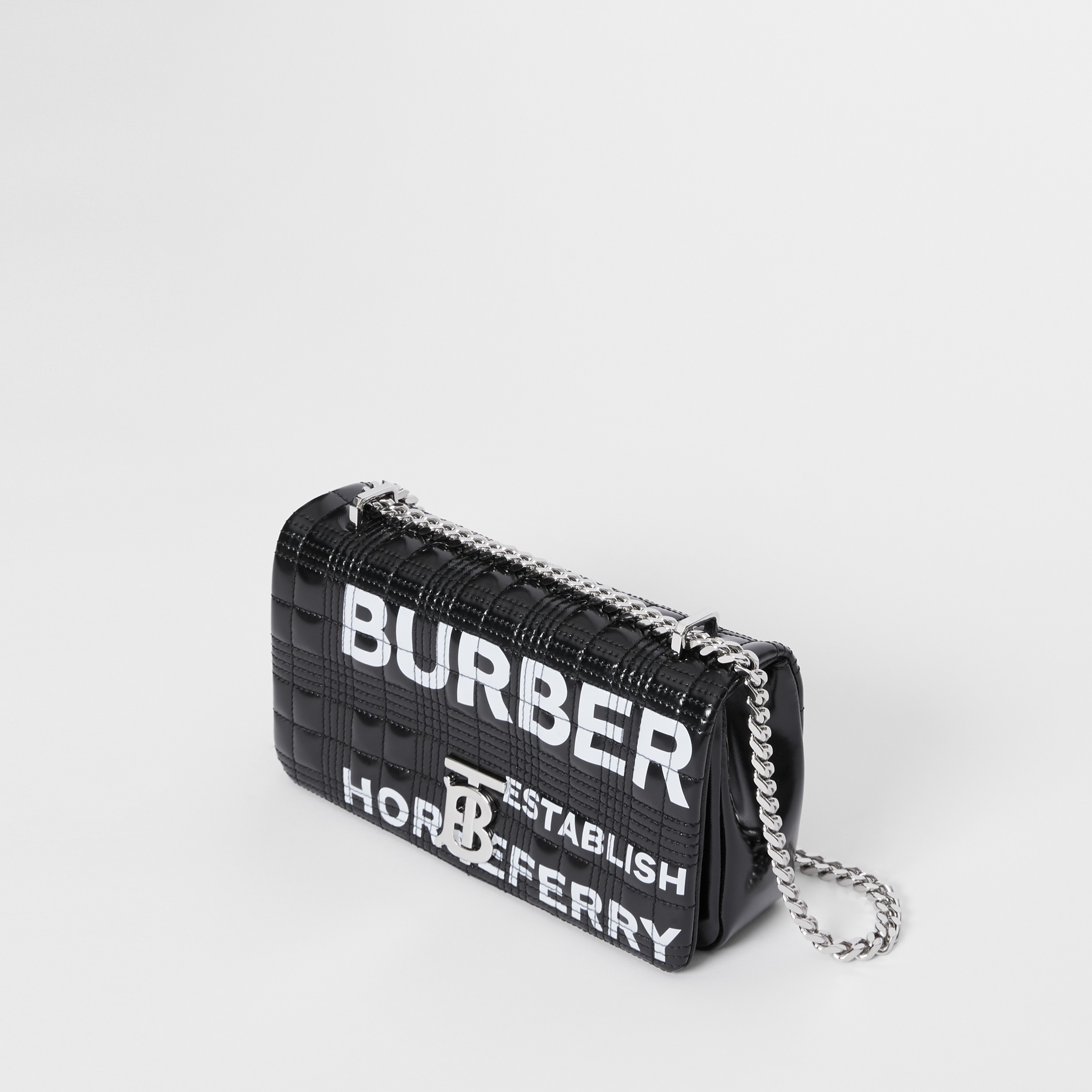 Small Horseferry Print Quilted Lola Bag in Black - Women | Burberry® Official - 3