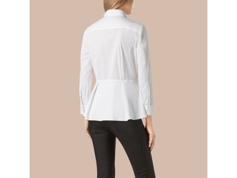 peplum white shirt