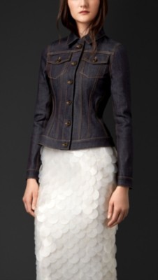 wasp waist denim jacket