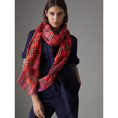 burberry wool and silk scarf