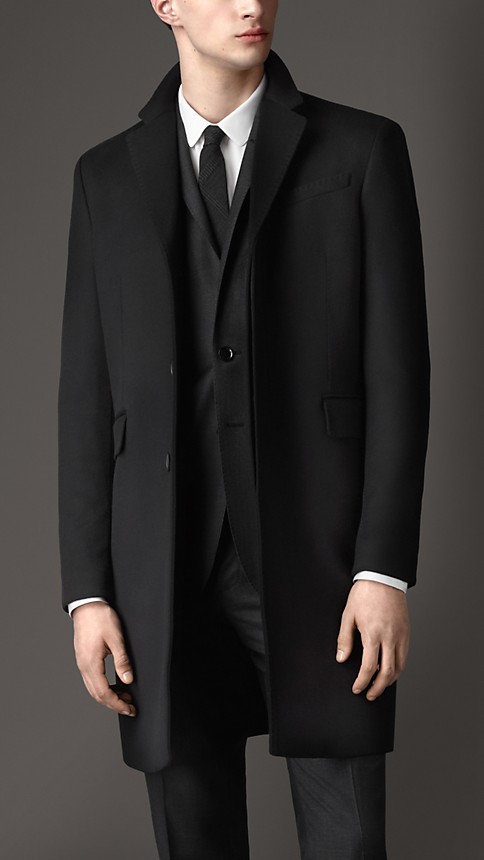 Burberry wool cashmere Chesterfield coat