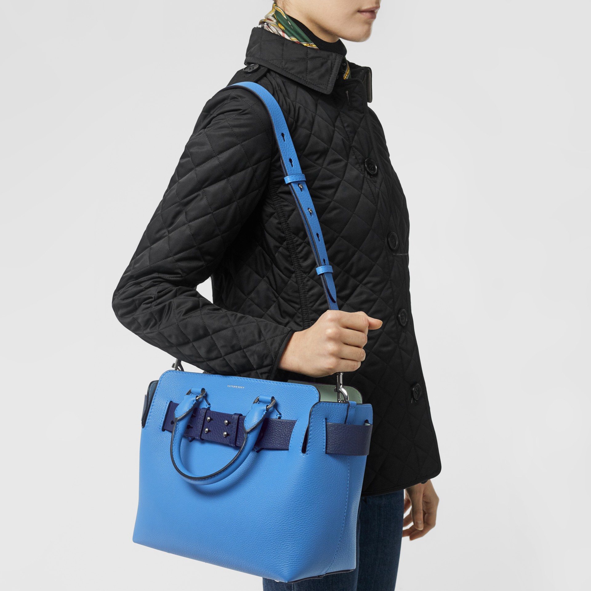 The Small Leather Belt Bag in Hydrangea Blue Women Burberry United