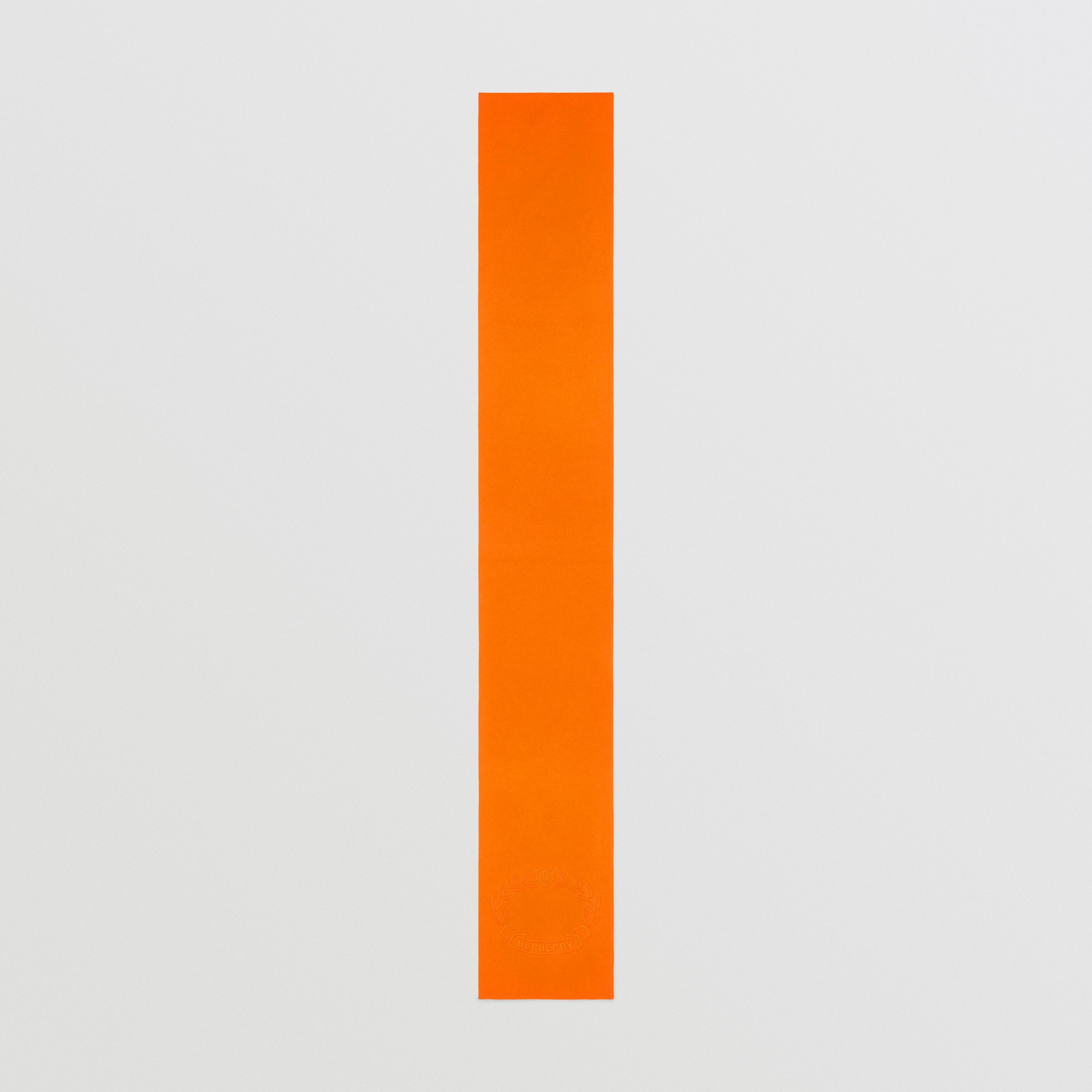 Sciarpa in misto cashmere con stemma con foglie di quercia ricamato (Arancione Intenso) | Sito ufficiale Burberry® - 4