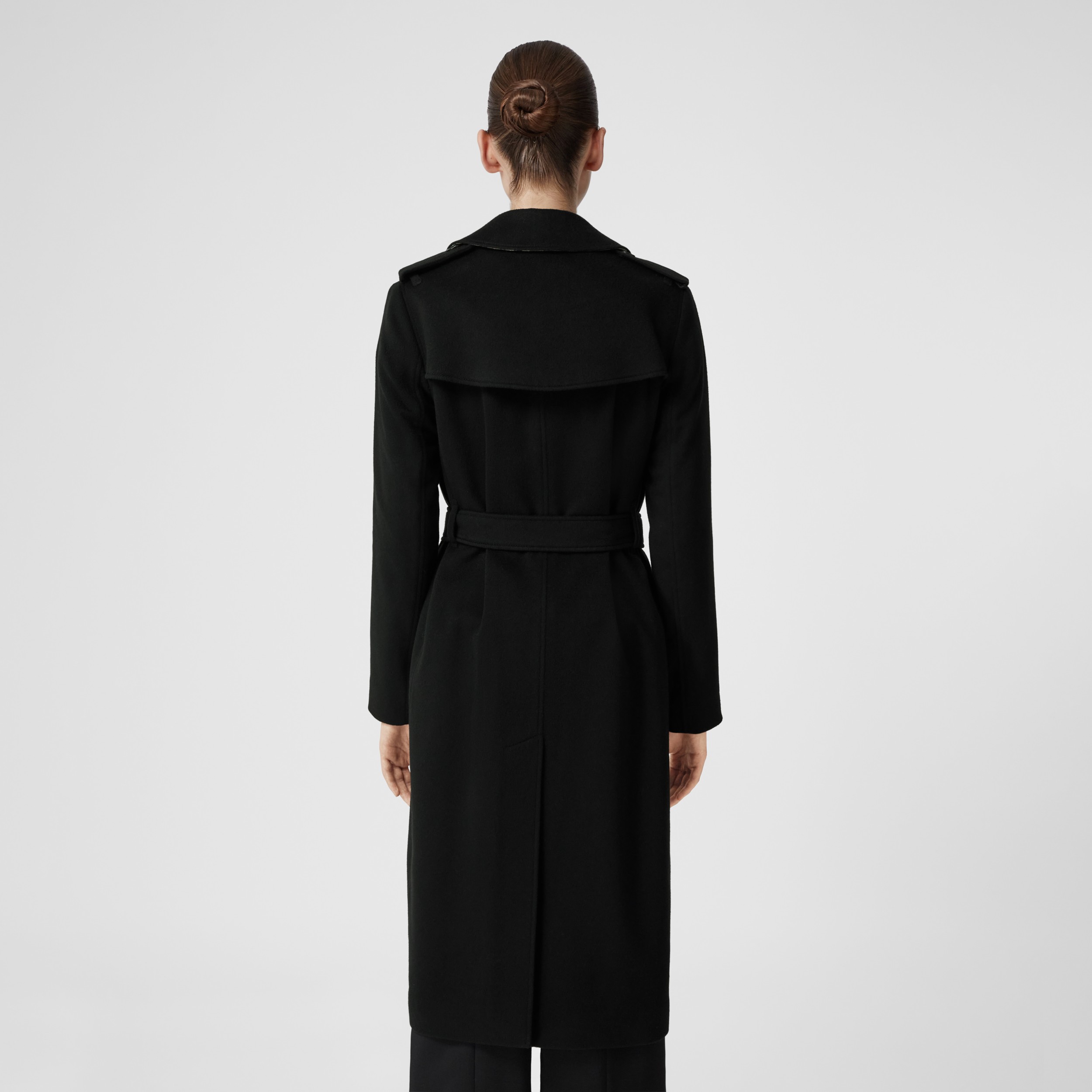 Cashmere Kensington Trench Coat in Black - Women | Burberry® Official