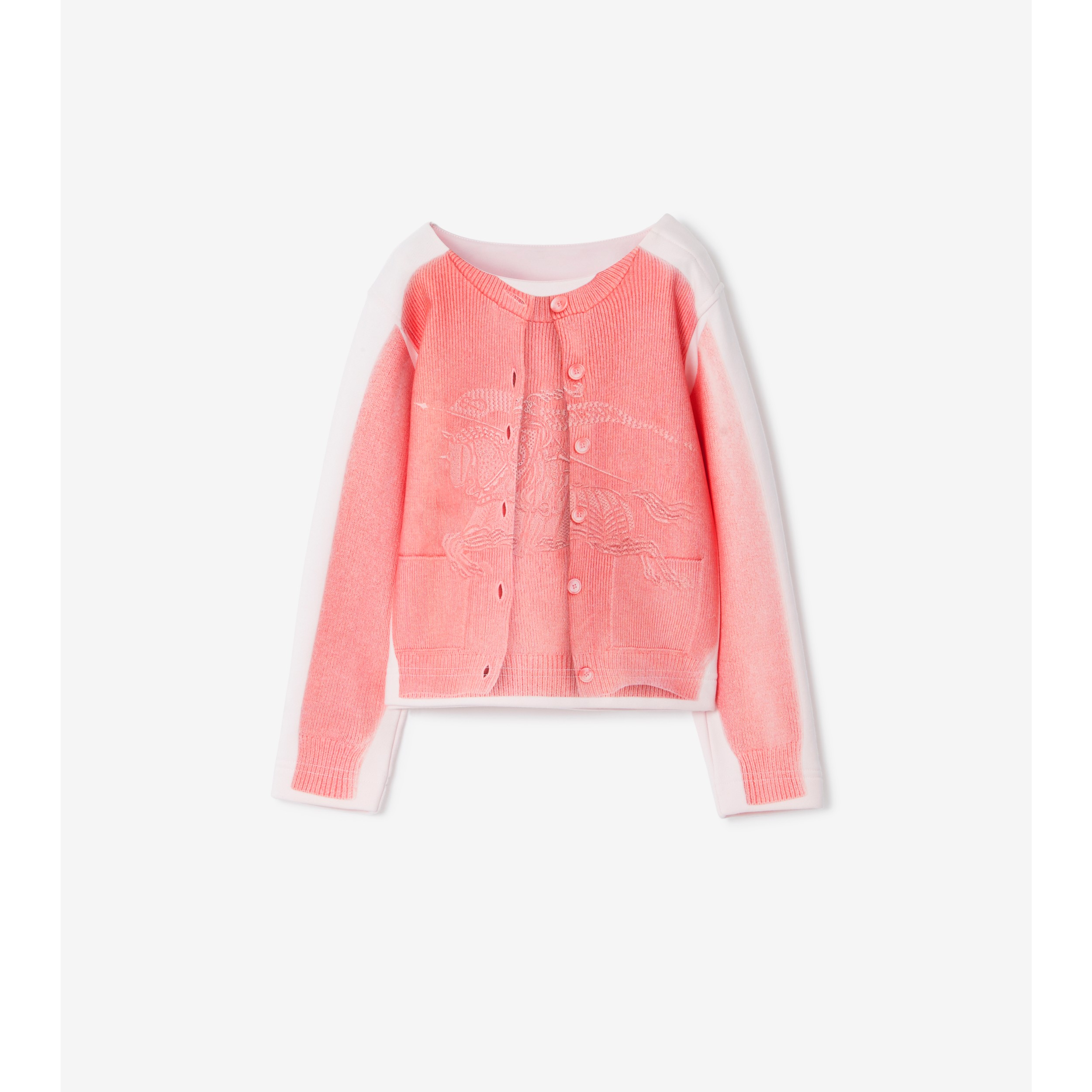 Cardigan Print Sweatshirt in Alabaster Pink | Burberry® Official