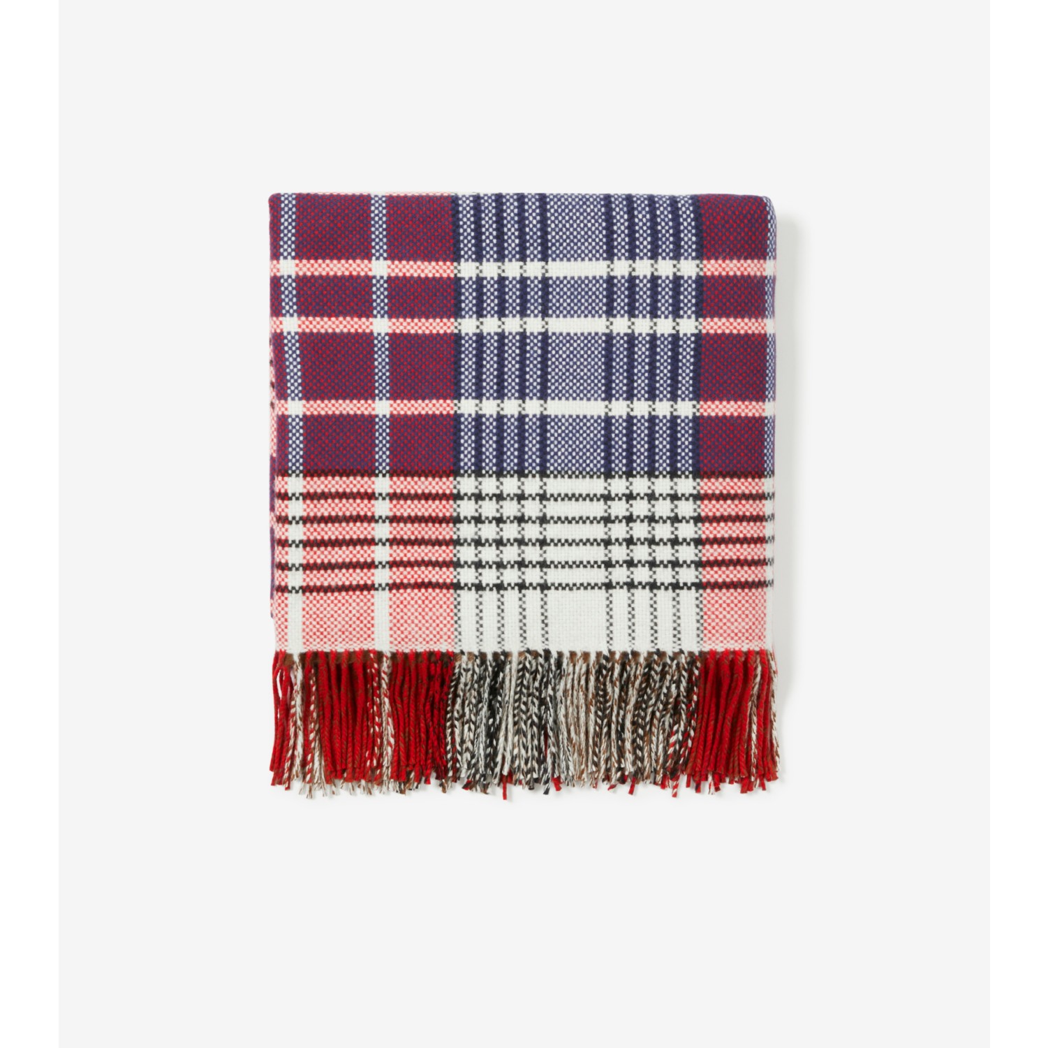 Check Wool Cashmere Reversible Blanket in Dark Birch Brown - Women |  Burberry® Official