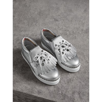 burberry shoes mens silver