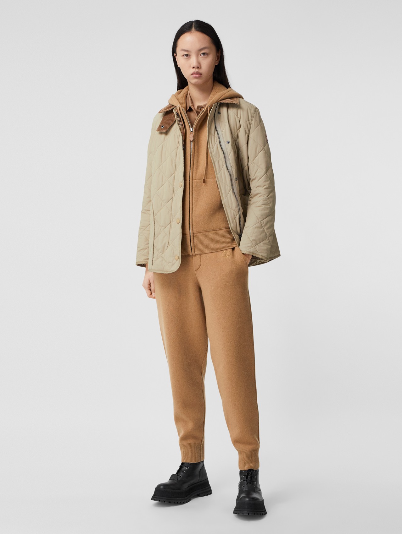 Diamond Quilted Thermoregulated Barn Jacket in Honey