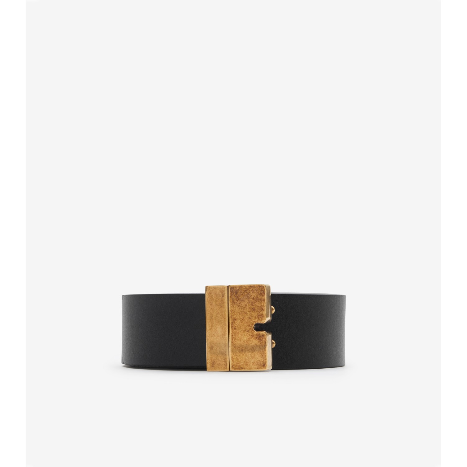 Reversible Leather B Cut Belt in Black/brass - Men | Burberry® Official