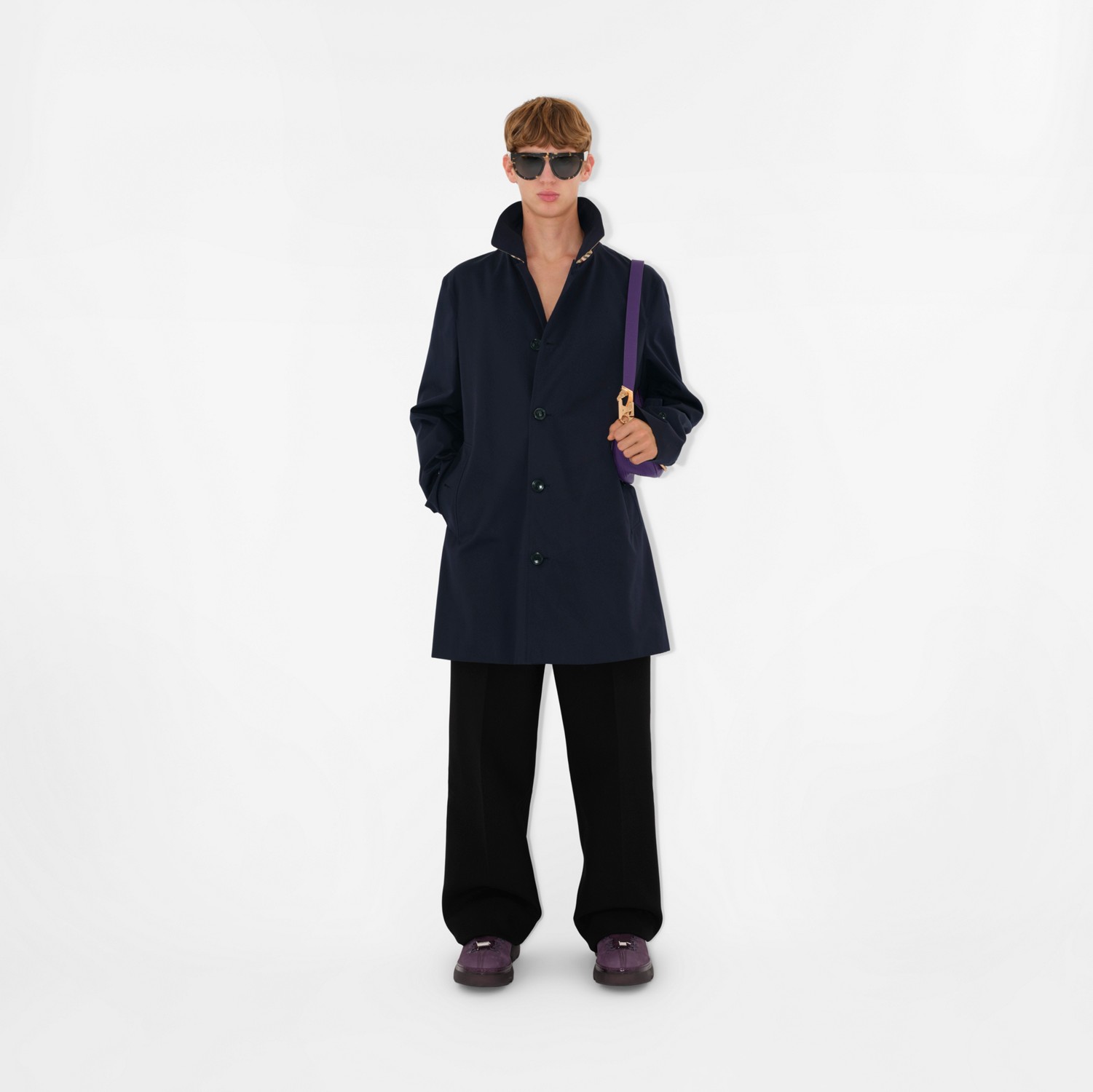 Short Paddington Heritage Car Coat in Coal blue - Men Short Paddington Heritage Car Coat in Coal blue - Men