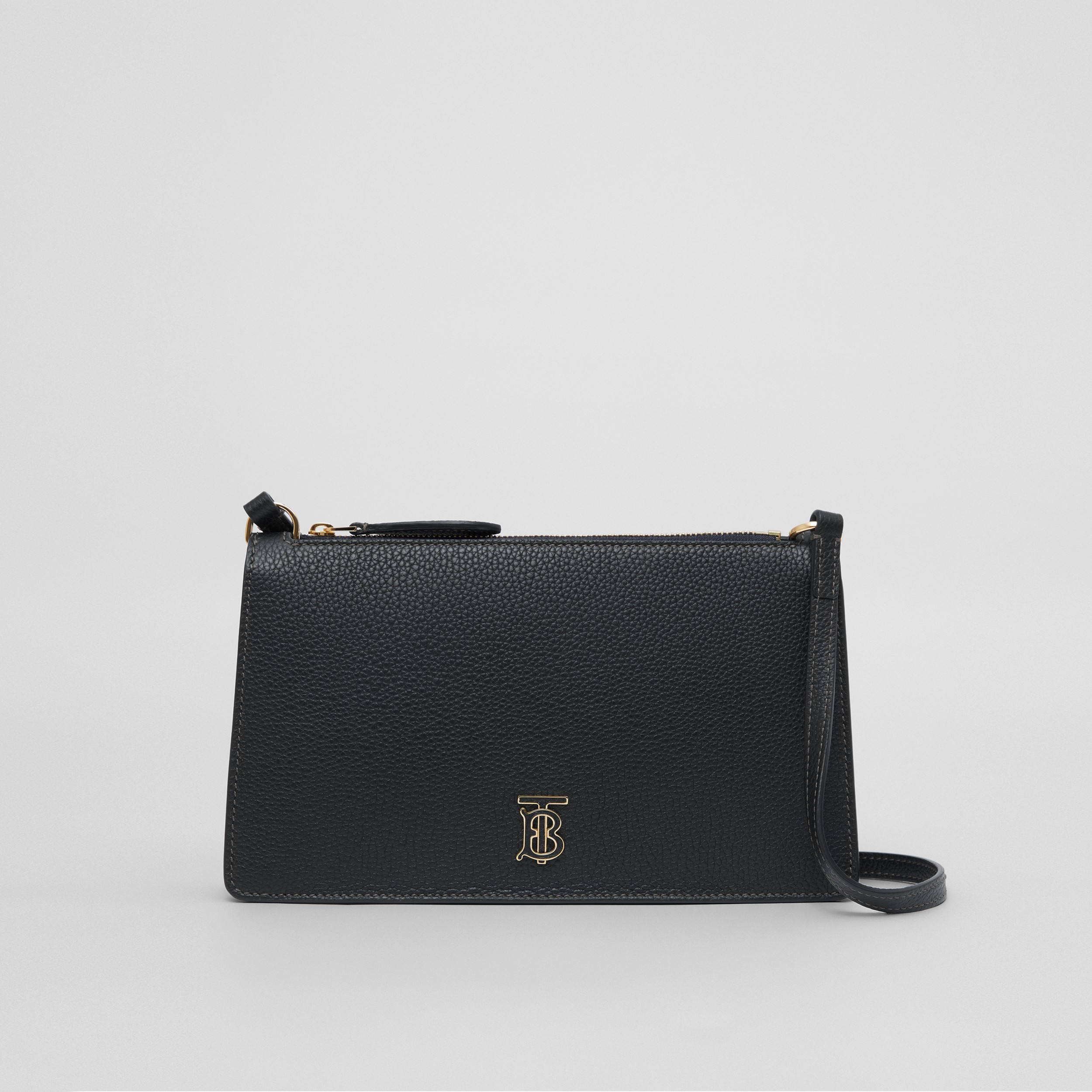 Grainy Leather TB Pouch in Black - Women | Burberry® Official - 1