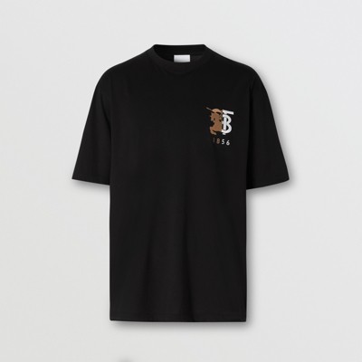 Contrast Logo Graphic Cotton T-shirt in 
