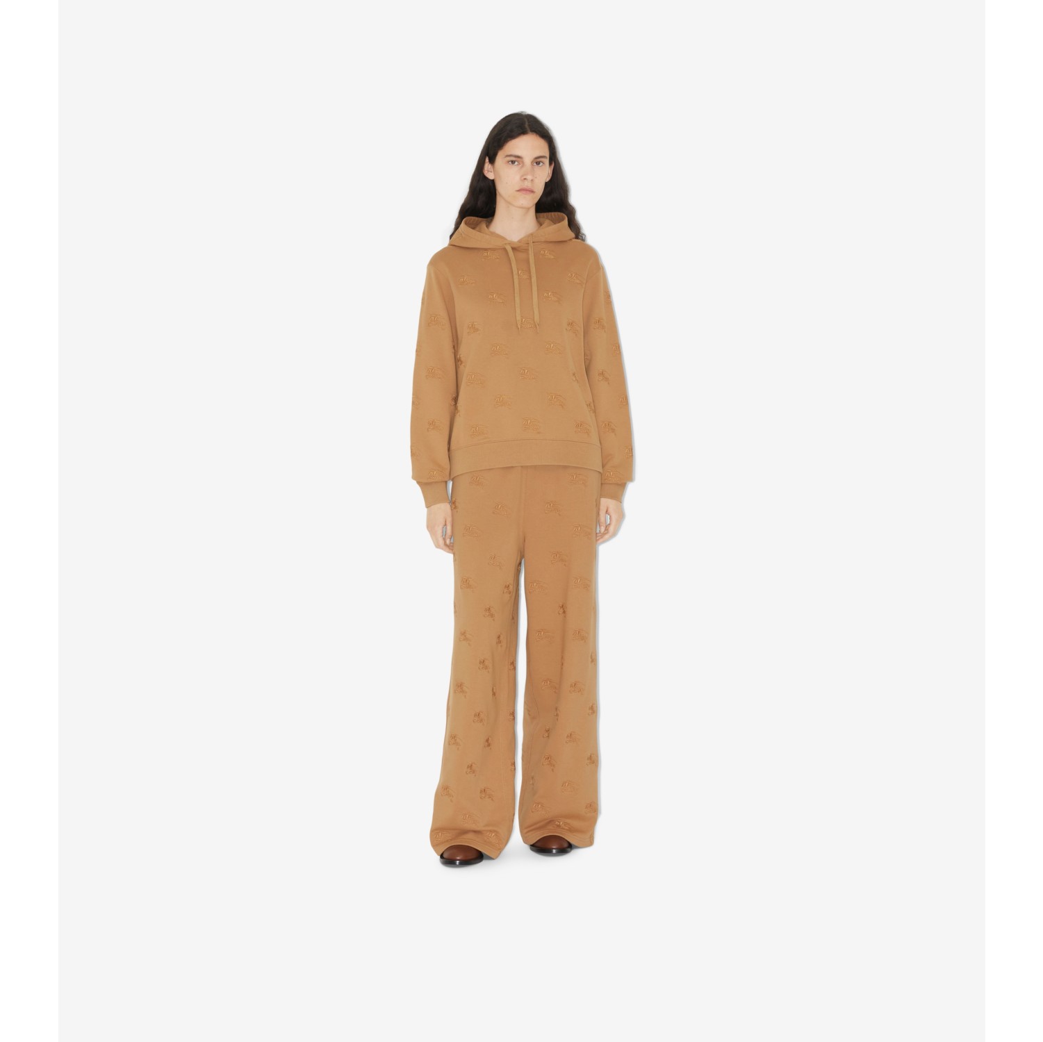 EKD Cotton Hoodie in Camel - Women | Burberry® Official