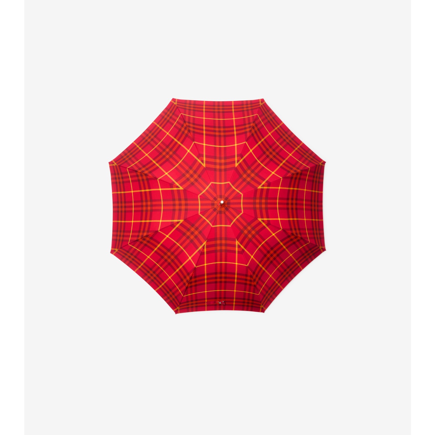 Check Nylon Cotton Umbrella