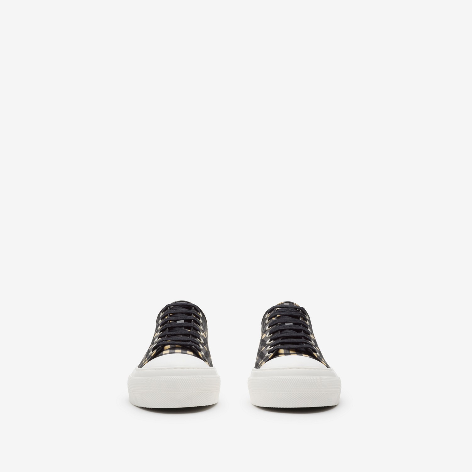 Check Sneakers in Black/calico - Men, Nylon | Burberry® Official Check Sneakers in Black/calico - Men, Nylon | Burberry® Official