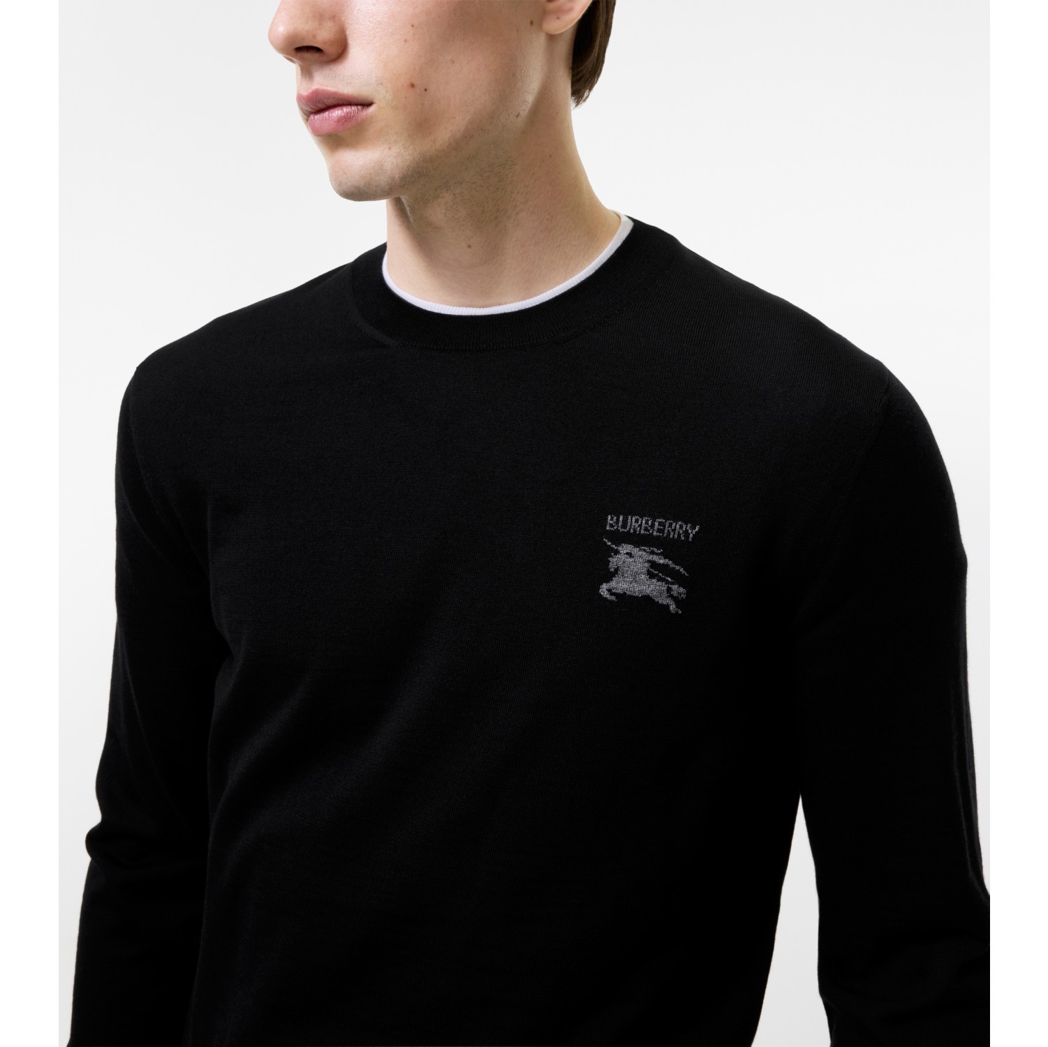 Wool Sweater in Black - Men | Burberry® Official