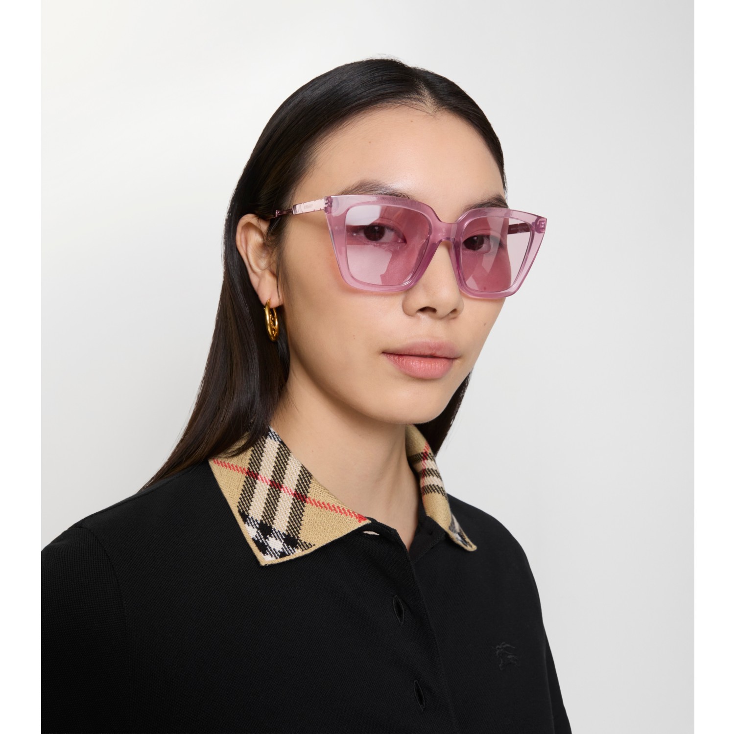 チェックエングレイブ スクエア サングラス​