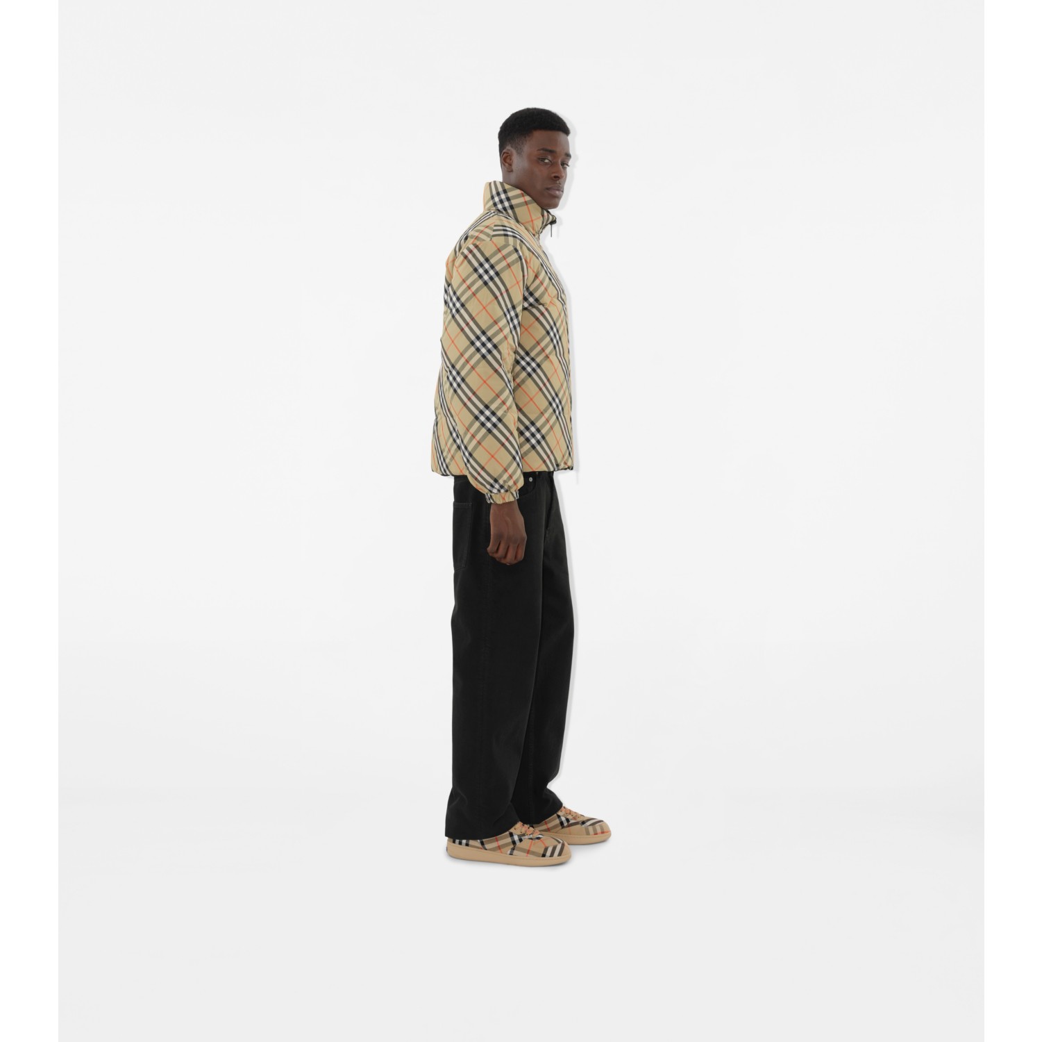 Piumino reversibile in nylon Check