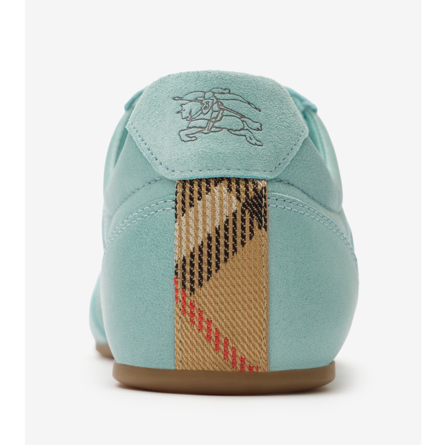 Leather Knight Runner Sneakers​ in Tidal blue - Women | Burberry® Official