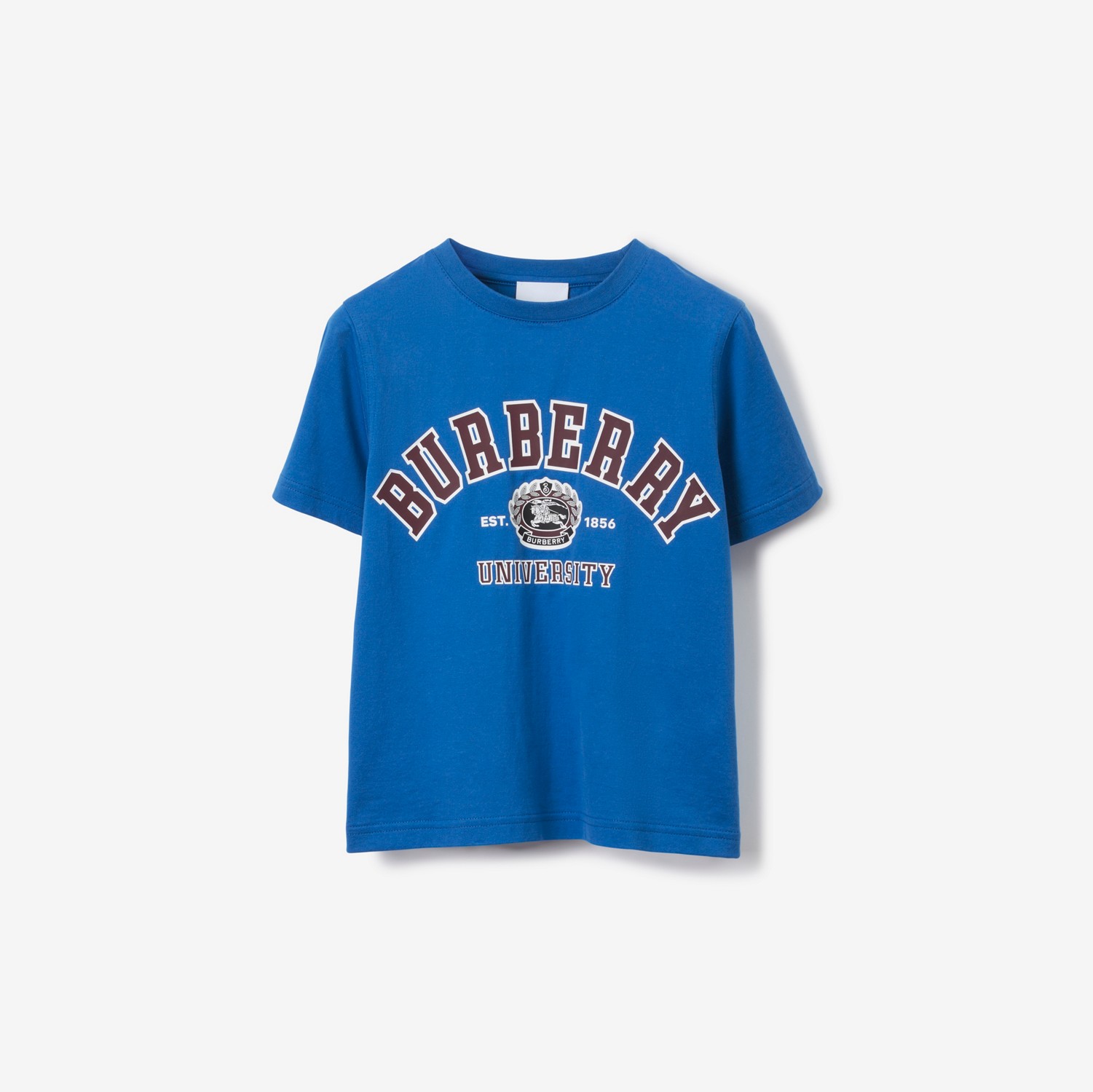 T-shirt en coton à motif campus (Bleu Toile) | Site officiel Burberry®