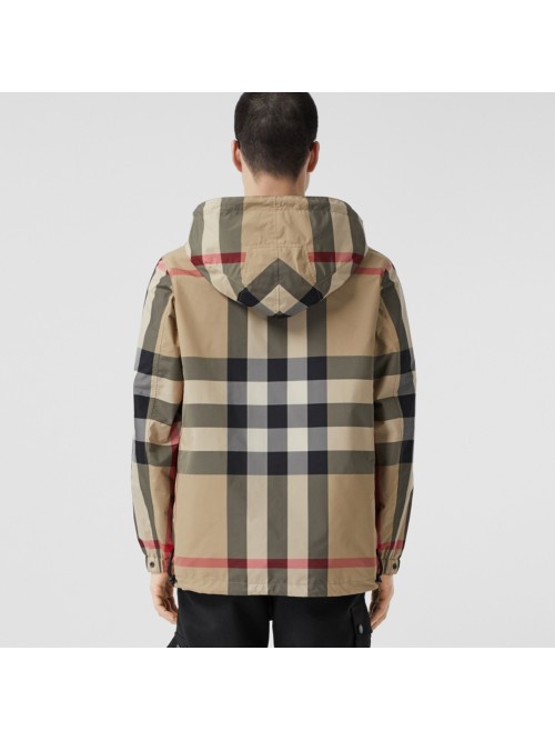 Shop Burberry Reversible Check Jacket In Black