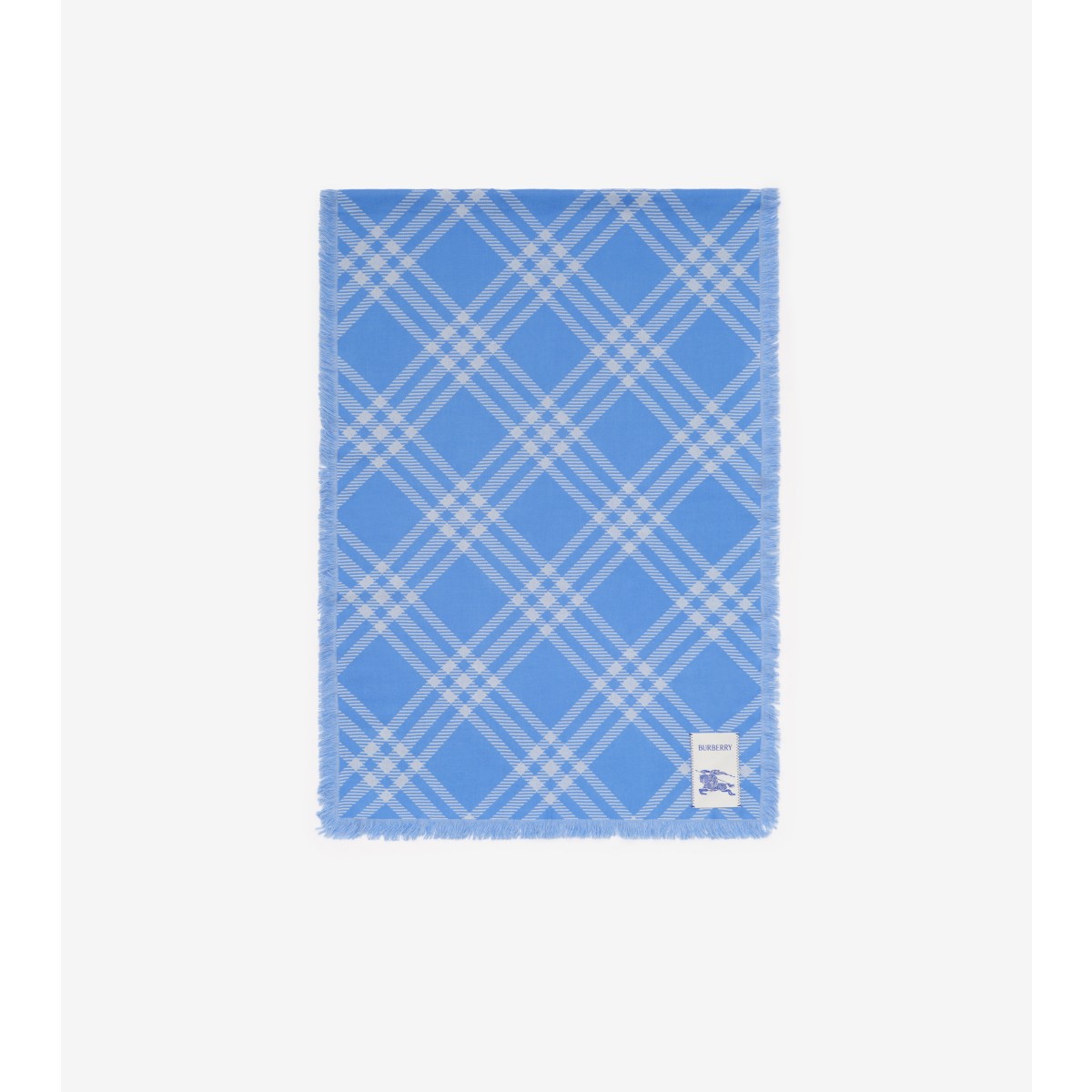  Check Wide Wool Silk Scarf