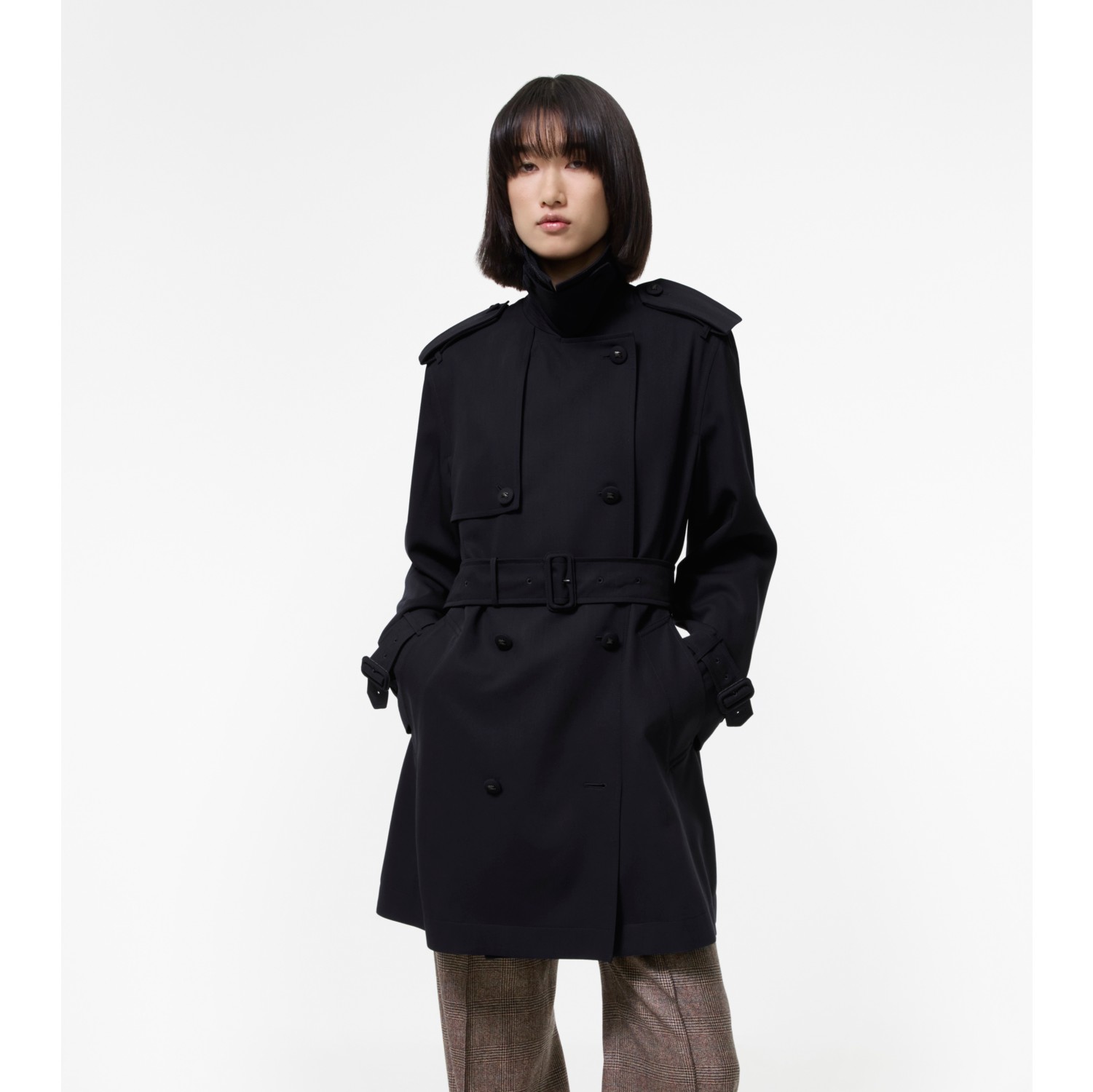 Trench court en laine