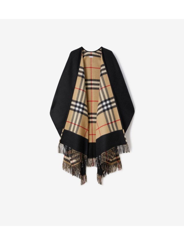 Burberry lattice shop cloak poncho sweater